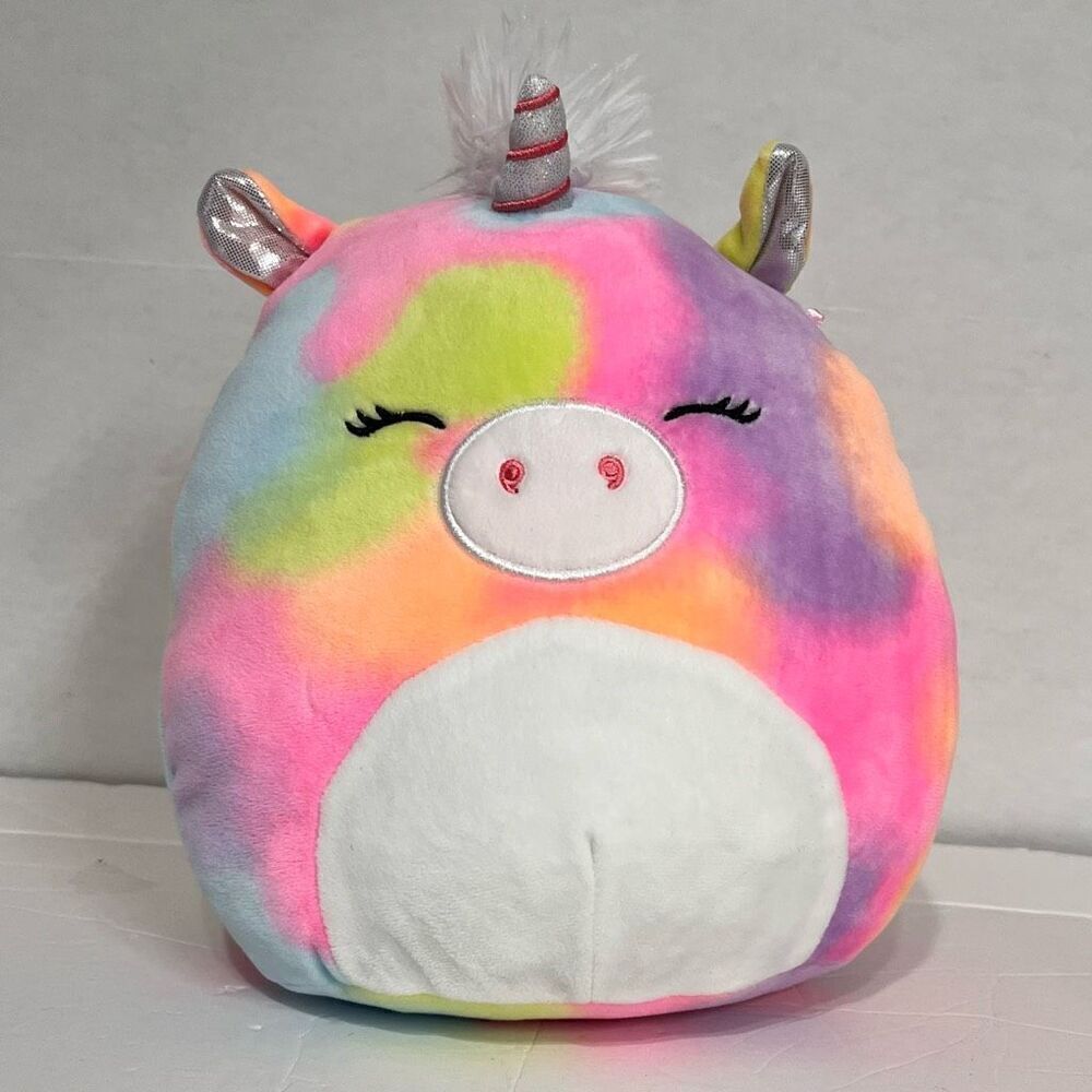 Squishmallows Phoenix The Unicorn   Rainbow Squad   8”   EUC